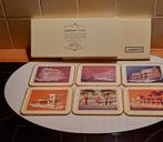 Vintage Jason onderzetters - Terrace houses, Ophalen of Verzenden, Gebruikt, Glas of Kopje