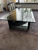 Salontafel glas/metaal, 50 tot 100 cm, Ophalen of Verzenden, Zo goed als nieuw, Metaal