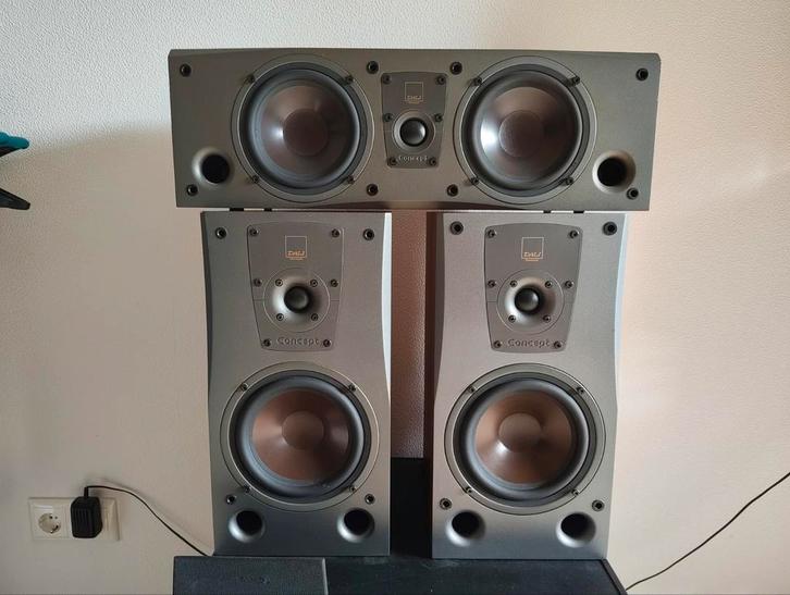 Dali Concept 2 en Center, Audio, Tv en Foto, Luidsprekers, Gebruikt, Front, Rear of Stereo speakers, 60 tot 120 watt, Overige merken