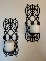 Metalen wand kaarshouders- 2 stuks, Ophalen, Zo goed als nieuw