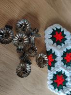 Vintage Kerstboom Kaarsenhouders borden klemmetjes kaarsje, Gebruikt, Grijs, Ophalen of Verzenden, Metaal