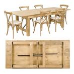 Vintage farm table, horeca klaptafels, boerentafel  739, Ophalen of Verzenden, Nieuw