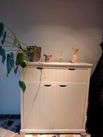 Prachtige witte houten kast met lade en plank, Huis en Inrichting, Kasten | Dressoirs, Ophalen, Zo goed als nieuw, 25 tot 50 cm