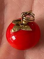 Klassiek hanger goud 750 bloedkoraal, Sieraden, Tassen en Uiterlijk, Antieke sieraden, Ophalen of Verzenden, Goud, Hanger