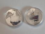 2 munten titanic, Ophalen of Verzenden, Zilver
