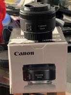 Canon EF 50mm/F1.8 STM + UV filter in originele doos, Ophalen of Verzenden, Zo goed als nieuw, Standaardlens
