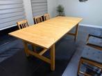 Grote verlengbare Ikea tafel (norden) + stoelen, Huis en Inrichting, Tafels | Eettafels, Ophalen, Gebruikt, 100 tot 150 cm, 200 cm of meer