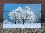 Winterschilderij op Hout, Ophalen of Verzenden, Nieuw, Schilderij, Minder dan 50 cm