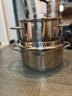 2 soep / kookpannen 3liter en 4 liter, Ophalen of Verzenden, Zo goed als nieuw, Rvs