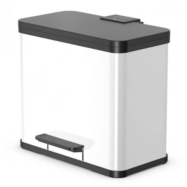 Hailo 0633-230 Öko Trio Plus Pedaalemmer 3x9L Wit, Huis en Inrichting, Woonaccessoires | Prullenbakken, Nieuw, Kunststof, Minder dan 50 cm
