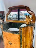 Prachtig Art Deco wasmeubel groen marmer barmeubel, Ophalen