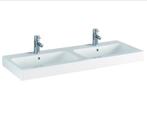 GEBERIT Dubbele wastafel keramiek iCon 120x48,5 cm, Ophalen, Nieuw, Minder dan 100 cm, Wasbak of Wastafel