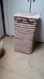 Raffia opbergmand 62 cm hoog, Ophalen of Verzenden, Gebruikt