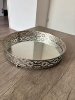 Decoratieve ronde schaal met spiegel, Huis en Inrichting, Woonaccessoires | Schalen en Manden, Ophalen, Overige materialen, Schaal