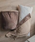 Optidee 1-persoons dekbedovertrek + kussen, Eenpersoons, Beige, Dekbedovertrek, Ophalen of Verzenden