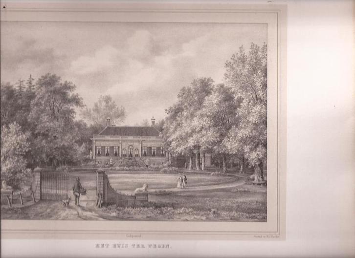 Lutgers, P.J. - Huis ter Wegen. Sassenheim 1856, Antiek en Kunst, Kunst | Etsen en Gravures, Ophalen of Verzenden