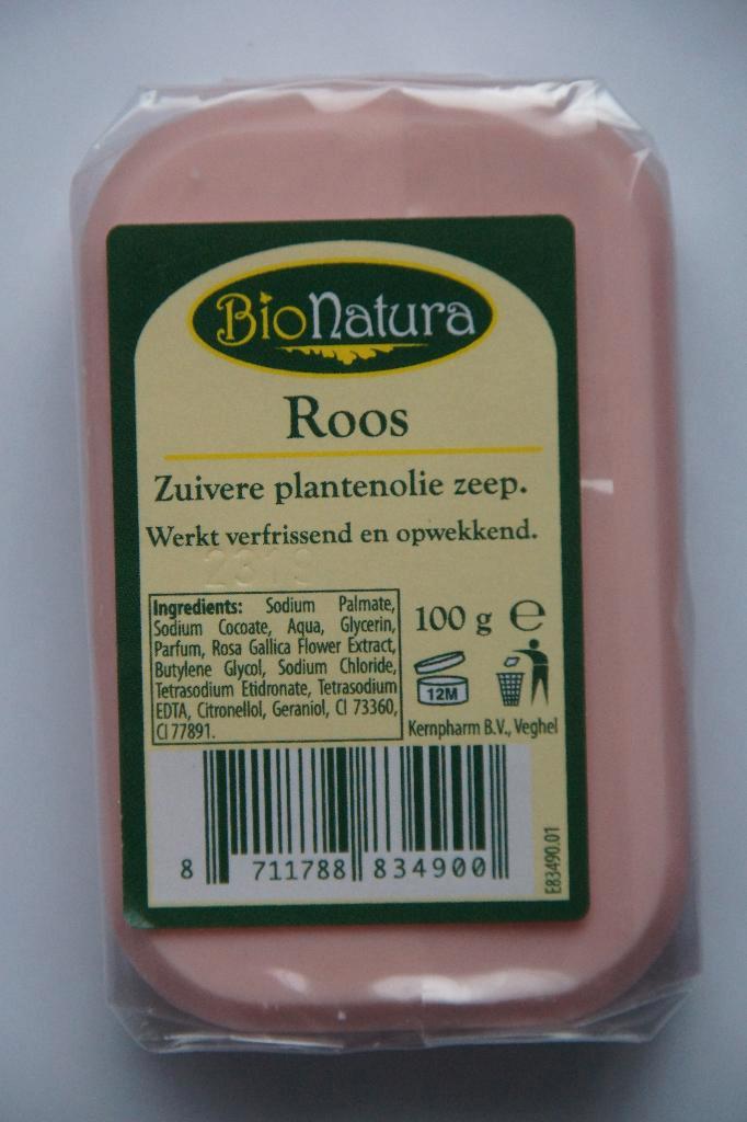 Zeep BioNatura Roos 100 gr., Sieraden, Tassen en Uiterlijk, Uiterlijk | Lichaamsverzorging, Nieuw, Bad & Douche, Ophalen of Verzenden