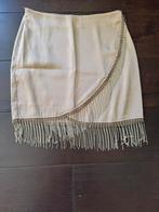 Super gave rok met franjes van glimmers! Maat M, Maat 38/40 (M), Ophalen of Verzenden, Zo goed als nieuw, Knielengte