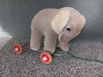 Steiff olifantje op wieltjes uit de jaren 50, Antiek en Kunst, Ophalen of Verzenden