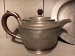 Antieke Engels Tinnen Theepot - Handgehamerd & Gemerkt, Ophalen of Verzenden