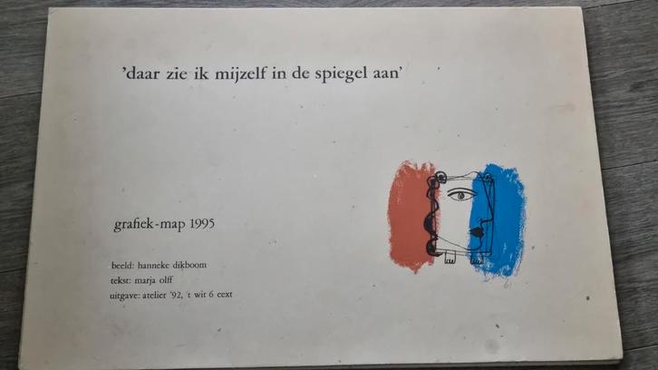 Grafiekmap 'daar zie ik mijzelf in de spiegel aan' 1995, Antiek en Kunst, Kunst | Litho's en Zeefdrukken, Ophalen of Verzenden