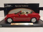 Lexus SC 430 Cabriolet wijnrood Maisto metal 1:18 KRD, Ophalen of Verzenden, Zo goed als nieuw, Auto, Maisto