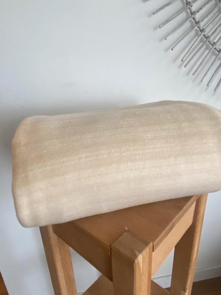 Prachtige dralon gestreepte deken/ plaid, Huis en Inrichting, Woonaccessoires | Plaids en Woondekens, Zo goed als nieuw, Ophalen of Verzenden