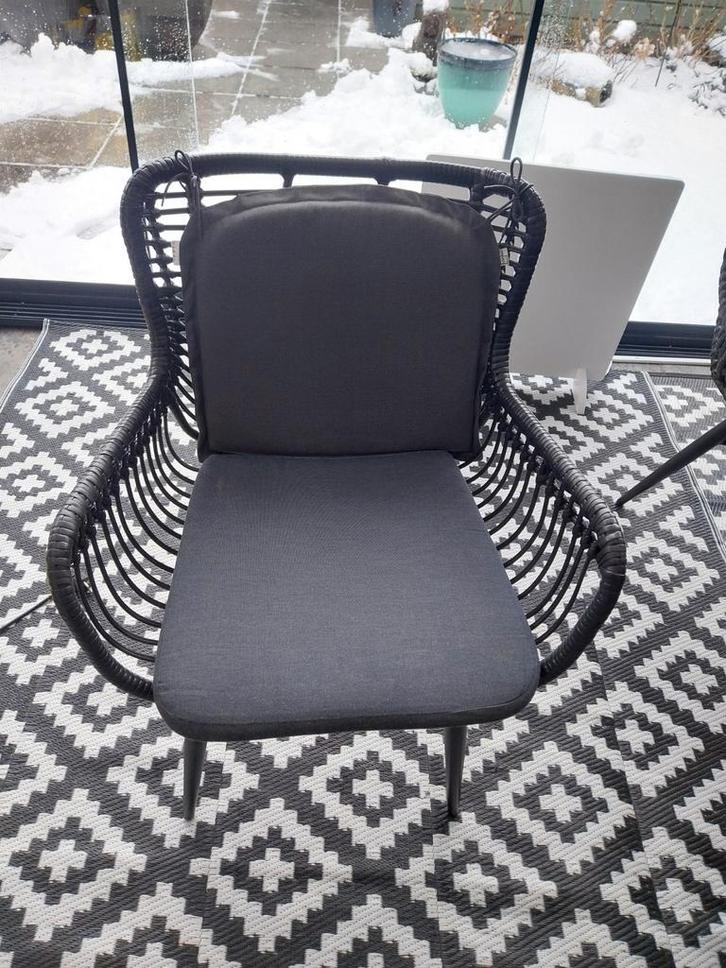 Tuinset als nieuw, nooit buiten gestaan, Huis en Inrichting, Stoelen, Zo goed als nieuw, Vijf, Zes of meer stoelen, Kunststof