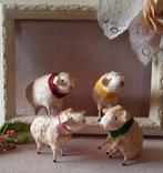 Prachtige brocante wattenpopje mini Schaapjes, Ophalen of Verzenden