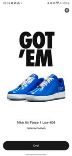 .SWOOSH x Nike Air Force 1 Low "404 Error" Maat 37,5, Kleding | Heren, Nieuw, Blauw, Ophalen of Verzenden, Sneakers of Gympen