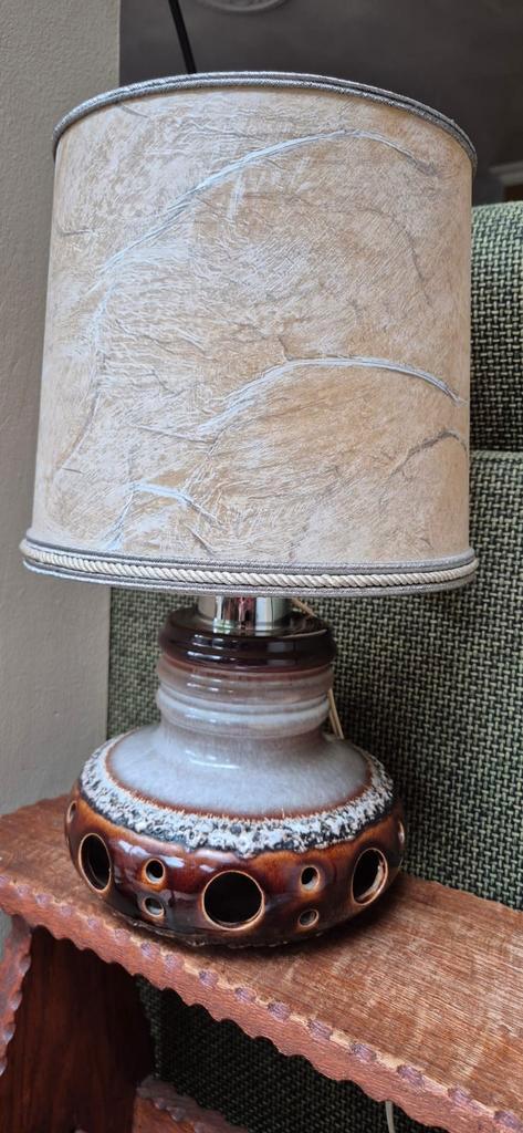 Herda W-Germany Keramiek Tafellamp 70s Vintage, Antiek en Kunst, Antiek | Lampen, Ophalen of Verzenden
