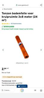 Tonzon bodemfolie 2 nieuwe rollen van 3x8 meter, Doe-het-zelf en Verbouw, Isolatie en Afdichting, Overige materialen, Nieuw, 15 m² of meer