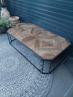 industrieel salontafel visgraat L140xB80xH38, Huis en Inrichting, Tafels | Salontafels, Ophalen, 100 tot 150 cm, 50 tot 100 cm