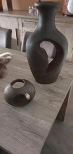 Landelijke  vaas en windlicht  grote is 52 cm kleinen. Is 17, Huis en Inrichting, Woonaccessoires | Vazen, Steen, Overige kleuren