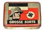 Zeldzaam Duits tabaksblik Raulino jaren 30 Swastika, Ophalen of Verzenden, Nederland