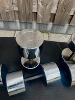 2x 28kg chrome dumbells (56kg), Ophalen of Verzenden, Zo goed als nieuw, Dumbbell