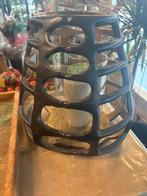 Goud Zwart Metalen Windlicht, Huis en Inrichting, Woonaccessoires | Kandelaars en Kaarsen, 25 tot 50 cm, Zwart, Nieuw, Ophalen of Verzenden