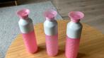 Roze dopper waterflessen 3 stuks, Ophalen, Zo goed als nieuw
