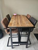 Bar tafel compleet hout, Huis en Inrichting, Rechthoekig, Zo goed als nieuw, Ophalen
