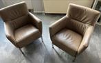 Leren fauteuils 2stuks., Huis en Inrichting, Ophalen, Zo goed als nieuw, 75 tot 100 cm