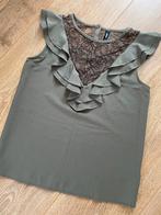 SHOEBY feestelijke groene top met kantdetail mt M, Kleding | Dames, Blouses en Tunieken, Maat 38/40 (M), Ophalen of Verzenden