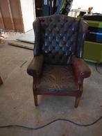 Oude Chesterfield Oorfauteuil, Ophalen of Verzenden