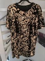 T-shirtjurk met lovertjes in brons/zwart, Ophalen, Zo goed als nieuw, Maat 46/48 (XL) of groter, Zwart