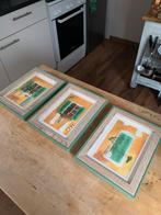 Leuk drieluik met Italiaanse taferelen, Ophalen, Zo goed als nieuw, Minder dan 50 cm, Schilderij