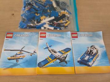 LEGO Helikopter Creator 31011 3-in-1 Compleet met Boekjes beschikbaar voor biedingen
