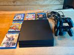 PS4 Pro 1TB + 2 Controllers + 5 Games, Spelcomputers en Games, Ophalen, Met 2 controllers, 1 TB, Pro