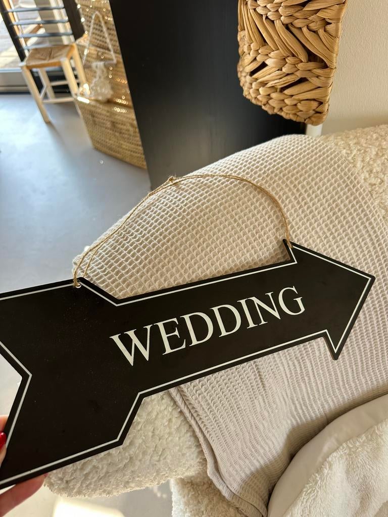 Wedding hangbord, Ophalen of Verzenden, Gebruikt, Overige materialen, Minder dan 25 cm