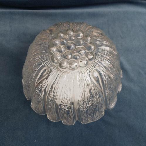 Vintage plafondlamp, plafonnière, Huis en Inrichting, Lampen | Plafondlampen, Gebruikt, Glas, Metaal, Ophalen of Verzenden