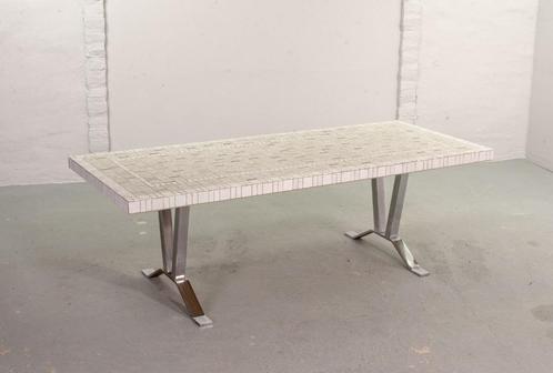 SALE! Vintage design Denisco stijl mozaïek salontafel 1960s, Huis en Inrichting, Tafels | Salontafels, Gebruikt, 50 tot 75 cm