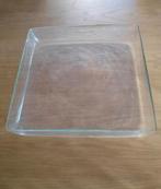 Grote glazen vierkante schaal, Ophalen, Gebruikt, Vierkant, Glas